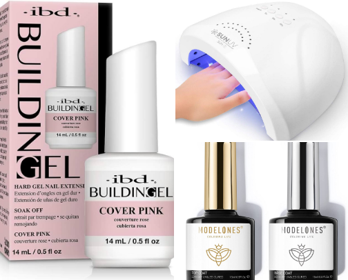 Builder Gel Nails cover photo collage