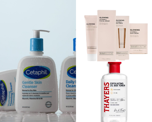 skincare + body products 🫧 cover photo collage