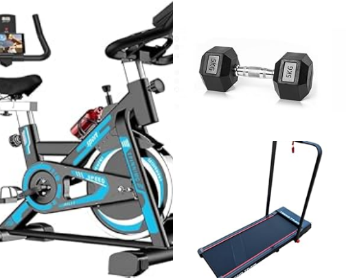 Gym equipment for At-home cover photo collage