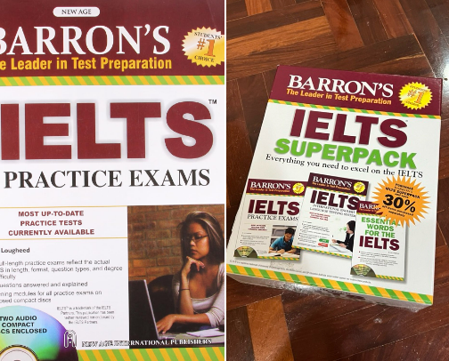 Read Now - Barron's IELTS with Audio CD: International English Language Testing System study companions cover photo collage