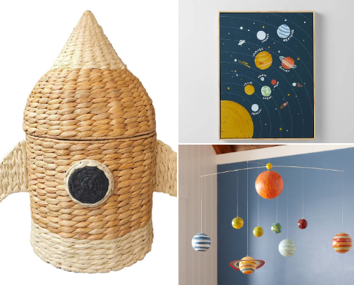 Little Astronaut’s Haven- a space nursery cover photo collage