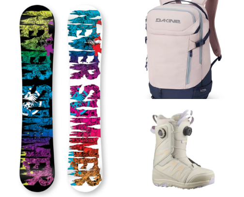 My favorite snowboarding gear cover photo collage