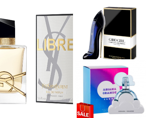 Best perfumes for women and men cover photo collage