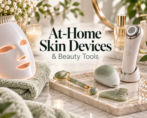 At-Home Skin Devices & Beauty Tools cover photo collage