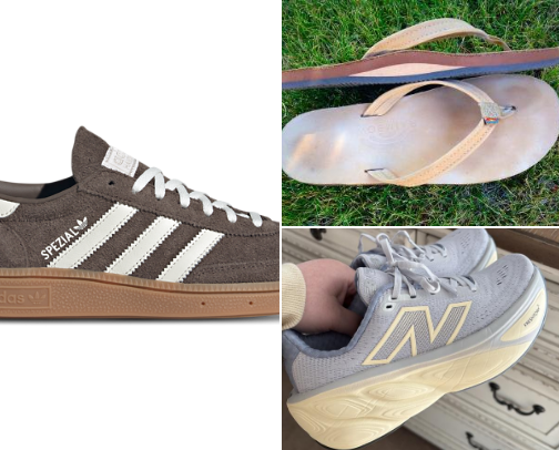 Comfy chic shoes cover photo collage