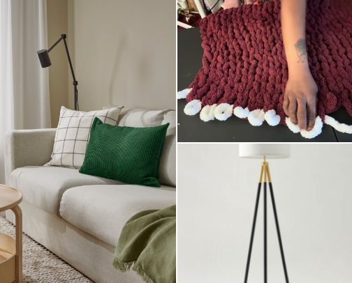 Cozy Living Room Finds cover photo collage