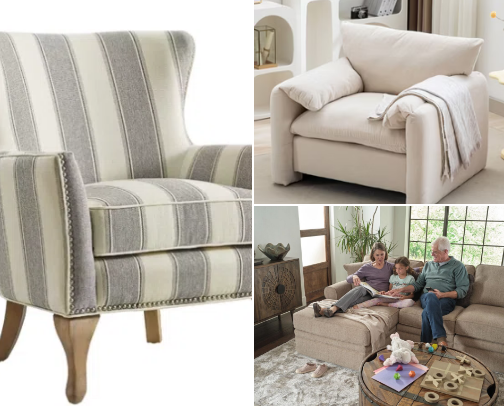 Comfy furniture cover photo collage
