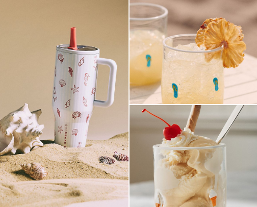 Summer faves kitchen and tumblers cover photo collage