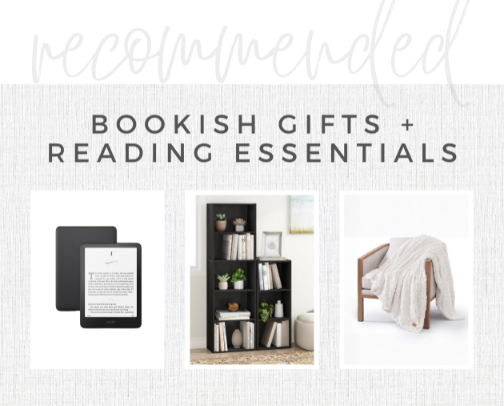 Bookish Gifts + Reading Essentials cover photo collage