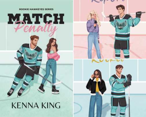Read Now - For Match Penalty: Coach's Daughter Hockey Romance (Rookie Hawkeyes Series Book 1) cover photo collage