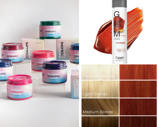 Auburn hair cover photo collage