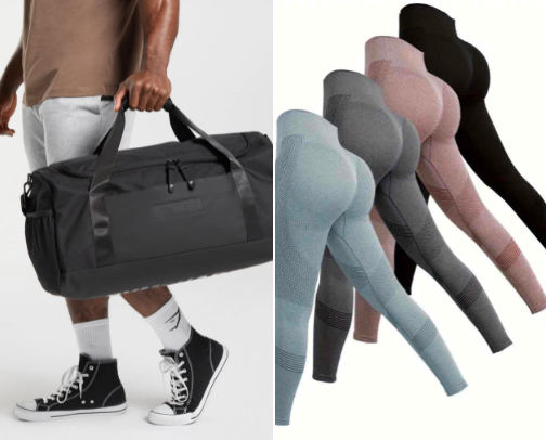 Gym accessories cover photo collage