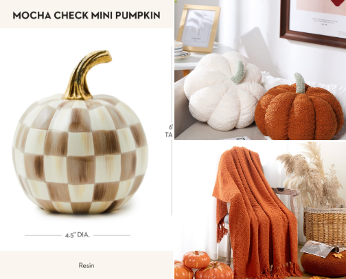 Fall home decor favorites cover photo collage
