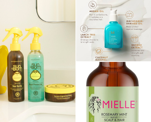 EVERYTHING YOU NEED FOR HEALTHY HAIR. cover photo collage