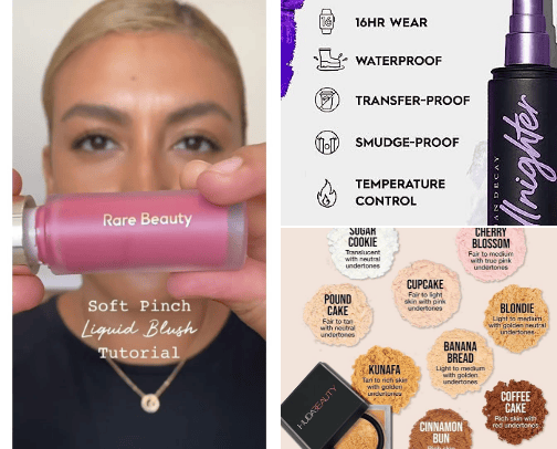 Face Makeup Products cover photo collage