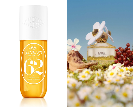 Body spray/perfumes cover photo collage