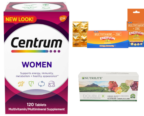 Multivitamins & Supplements for Women 40+ cover photo collage