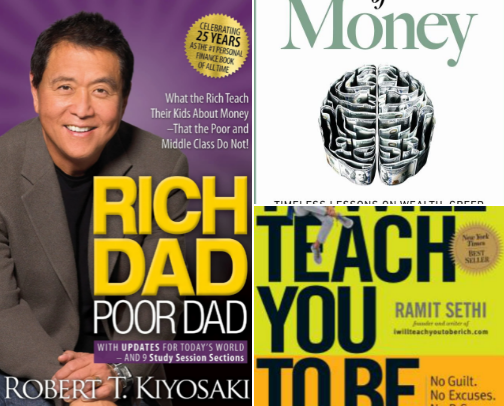 Essential books towards financial freedom cover photo collage