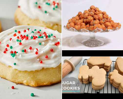 Christmas cookie recipes cover photo collage