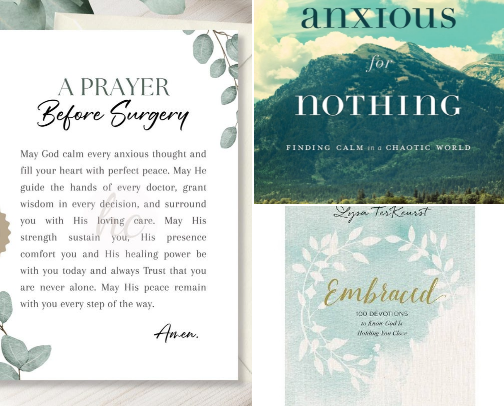 Best Christian Books for Someone Having Surgery & Recovery cover photo collage