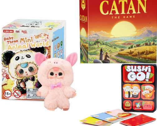 Blind Boxes, Games, and Toy Favorites cover photo collage