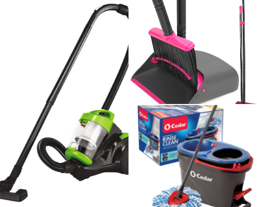 My holy grail cleaning supplies cover photo collage