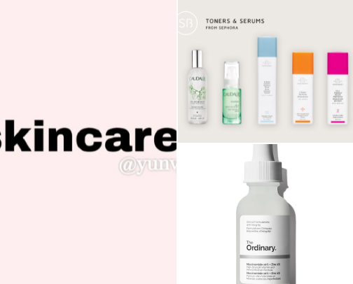 skincare essentials (Hydrated , Glow skin) cover photo collage