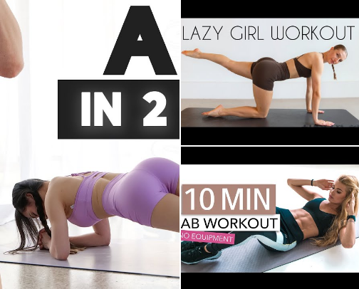 🏋️ At-Home Workouts Videos. cover photo collage
