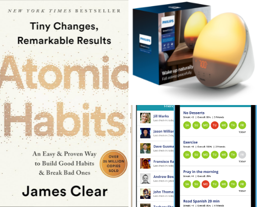 Simple Tools for a Life-Changing Routine. Small Habits That Will Change Your Life by 2026. cover photo collage