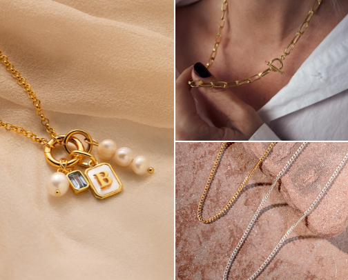 Necklaces: “Elegance around your neck.” cover photo collage