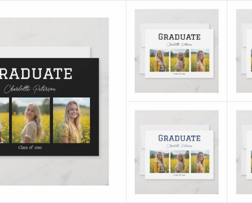 Graduation Stationery cover photo collage