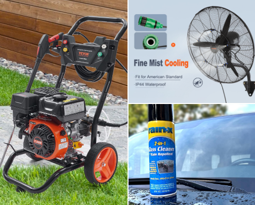 Patio, lawn & Auto cover photo collage