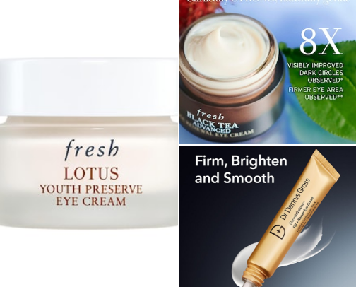 Under eye creams--No more dark circles! cover photo collage