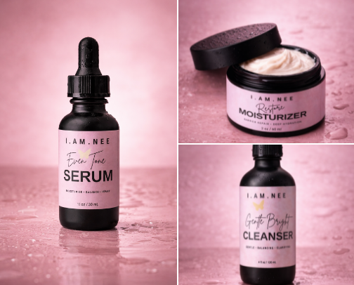 No Gatekeeping: My Glow Up Skincare cover photo collage