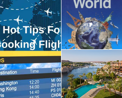 Travel Destinations and Hot Travel Tips cover photo collage