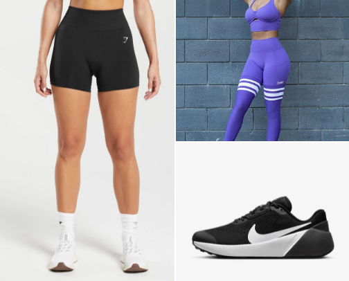 gym clothes cover photo collage