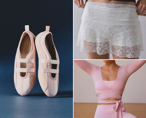 balletcore and coquette finds cover photo collage