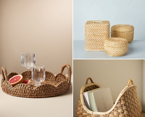 The Woven Collection: Rattan, Wicker and Straw cover photo collage