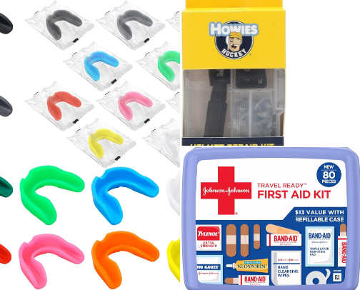 What I keep in my HOCKEY MANAGER BAG (after doing this for many years)! cover photo collage