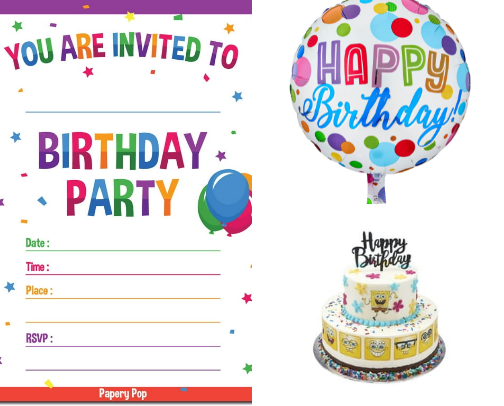 birthday party inspiration cover photo collage