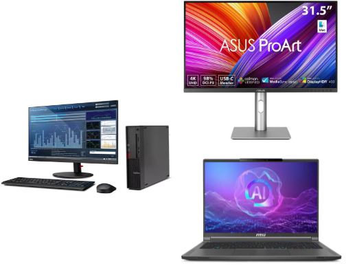 AI & Powerful Computers for Work, Creativity & Productivity cover photo collage