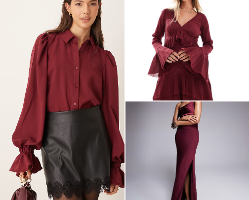 Burgundy is new black if you ask me! 🫠 cover photo collage