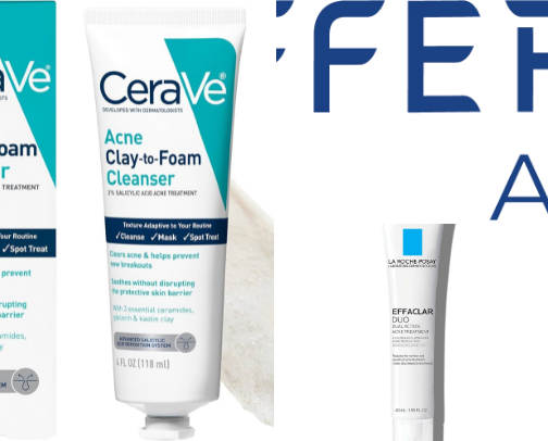 Skincare for Acne Skin cover photo collage