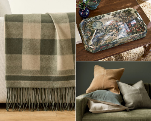 Pottery Barn Fall Livingroom: Cozy Decor & textiles cover photo collage