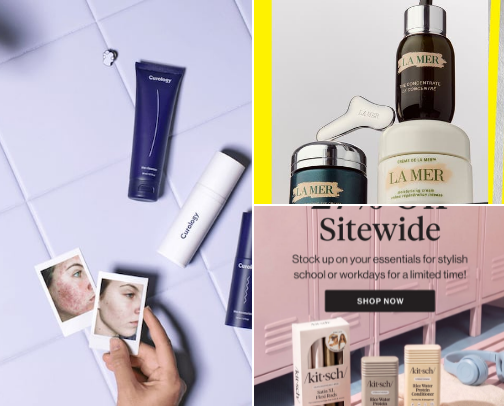 Skin care cover photo collage
