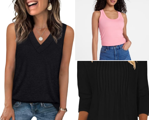Loose Fit Women's Tank Tops for Summer cover photo collage