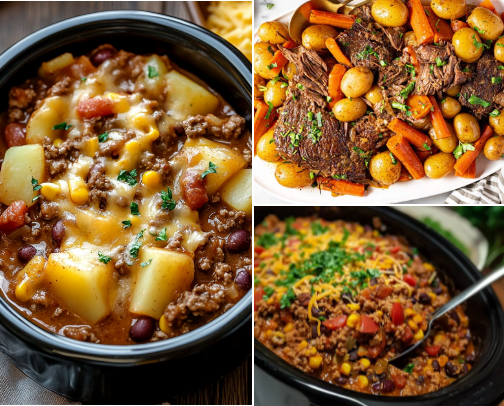 Crockpot Meals! cover photo collage