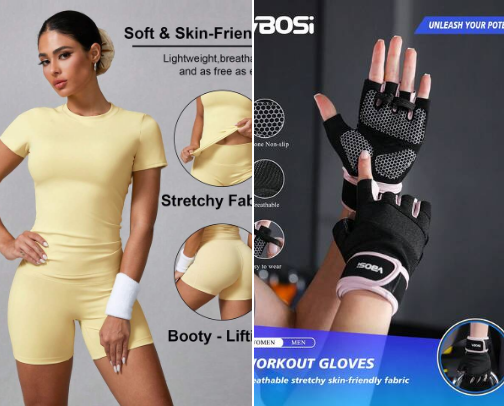 My affordable gym wear cover photo collage