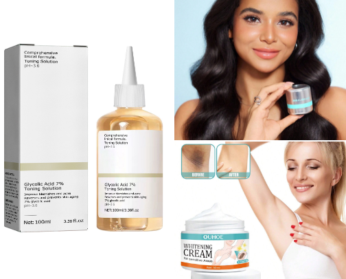 Skin and hair cares cover photo collage