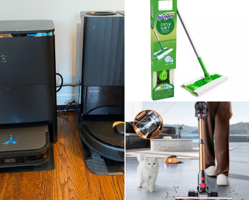 Cleaning supplies cover photo collage